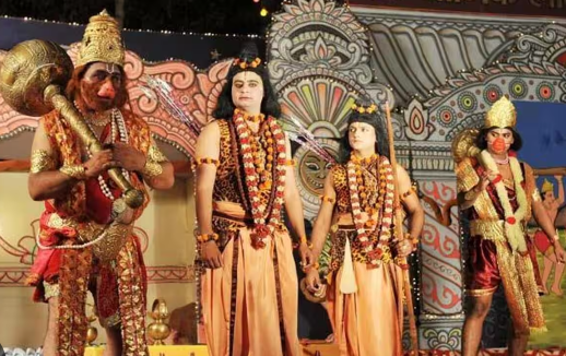रामलीला के दौरान हुड़दंग