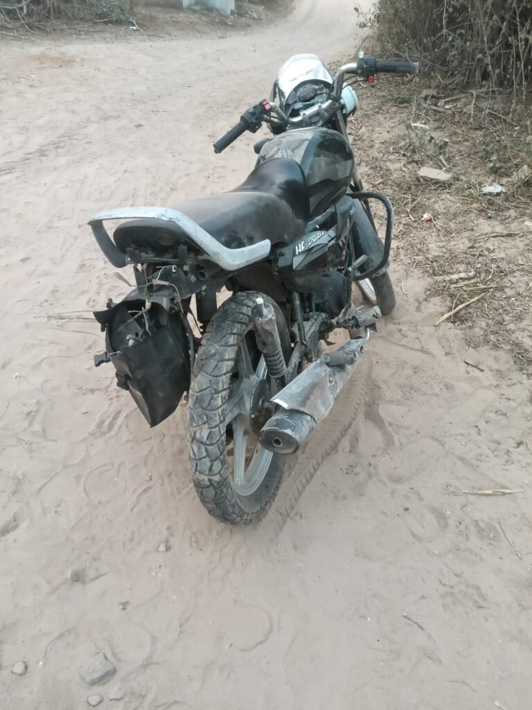 Tosham Hisar Road accident bike rider injured