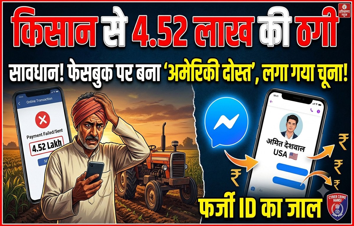 हांसी साइबर क्राइम, फेसबुक दोस्त बनकर ठगी