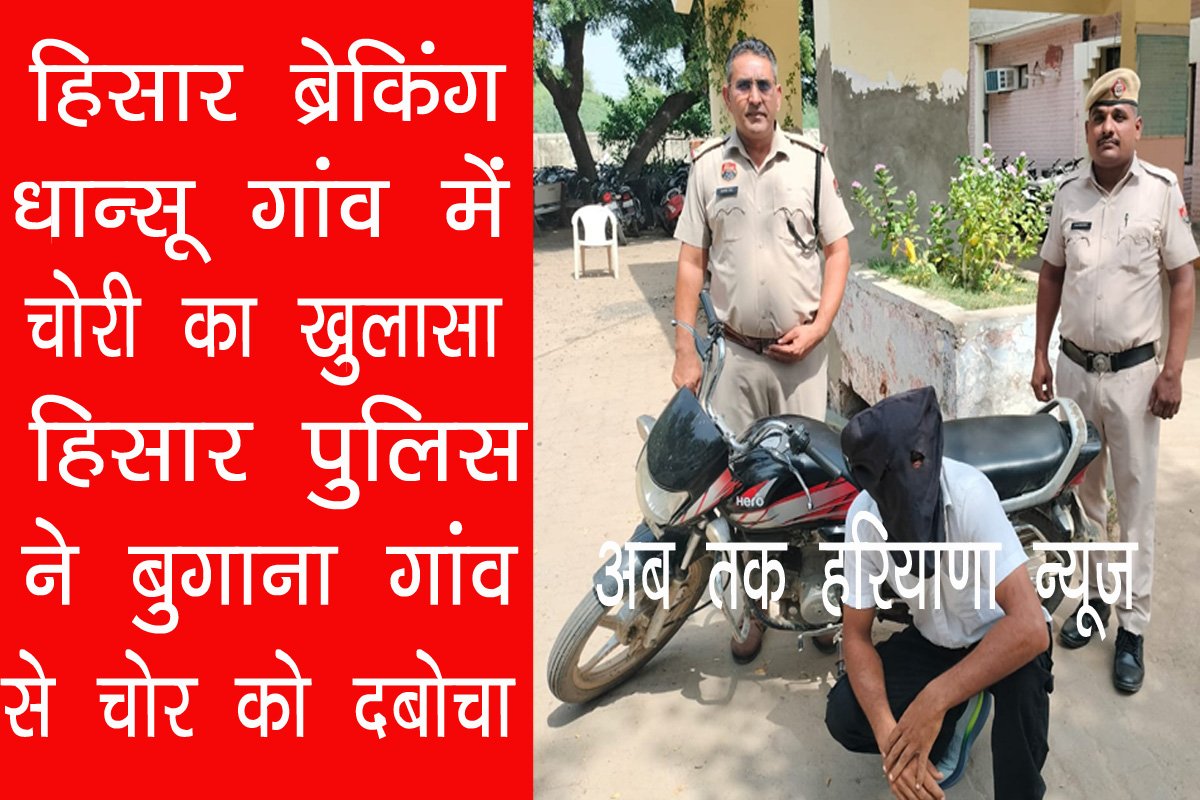 Hisar News: धान्सू गांव में चोरी: गेहूं चोरी करने वाला चोर बाइक सहित काबू,