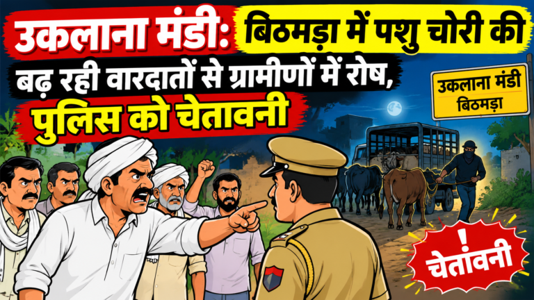 Uklana News: बिठमड़ा में पशु चोरी, चोरों के आतंक से ग्रामीणों में रोष, पुलिस को चेतावनी